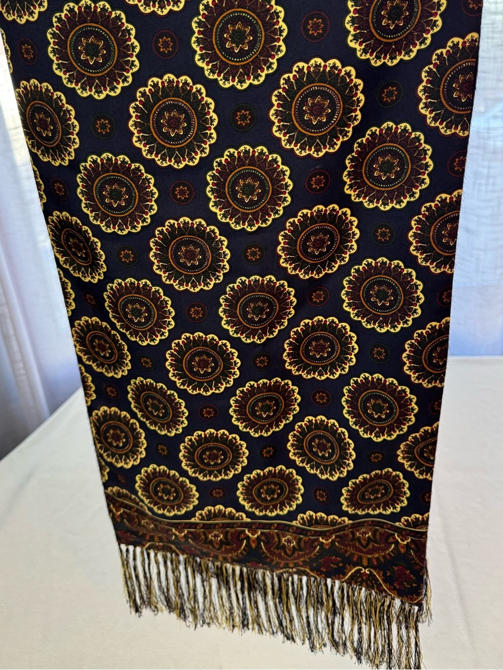 Vintage Dunhill Reversible Cashmere Silk Scarf - Picture 10 of 16